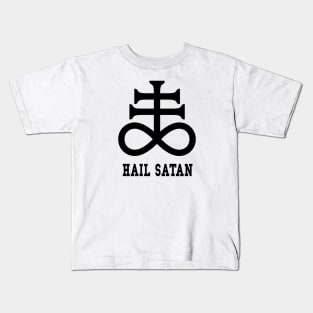 Sigil Of Leviathan Hail Satan Kids T-Shirt